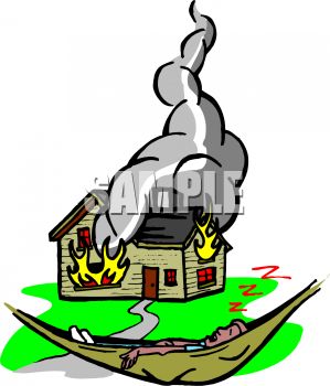 299x350 Burning House Clipart
