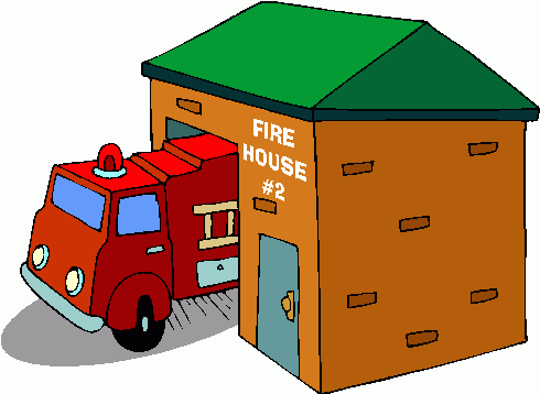 490x358 Fire House Clipart
