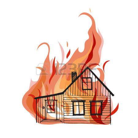 450x450 Forest Fire Icon In Cartoon Style On A White Background Royalty