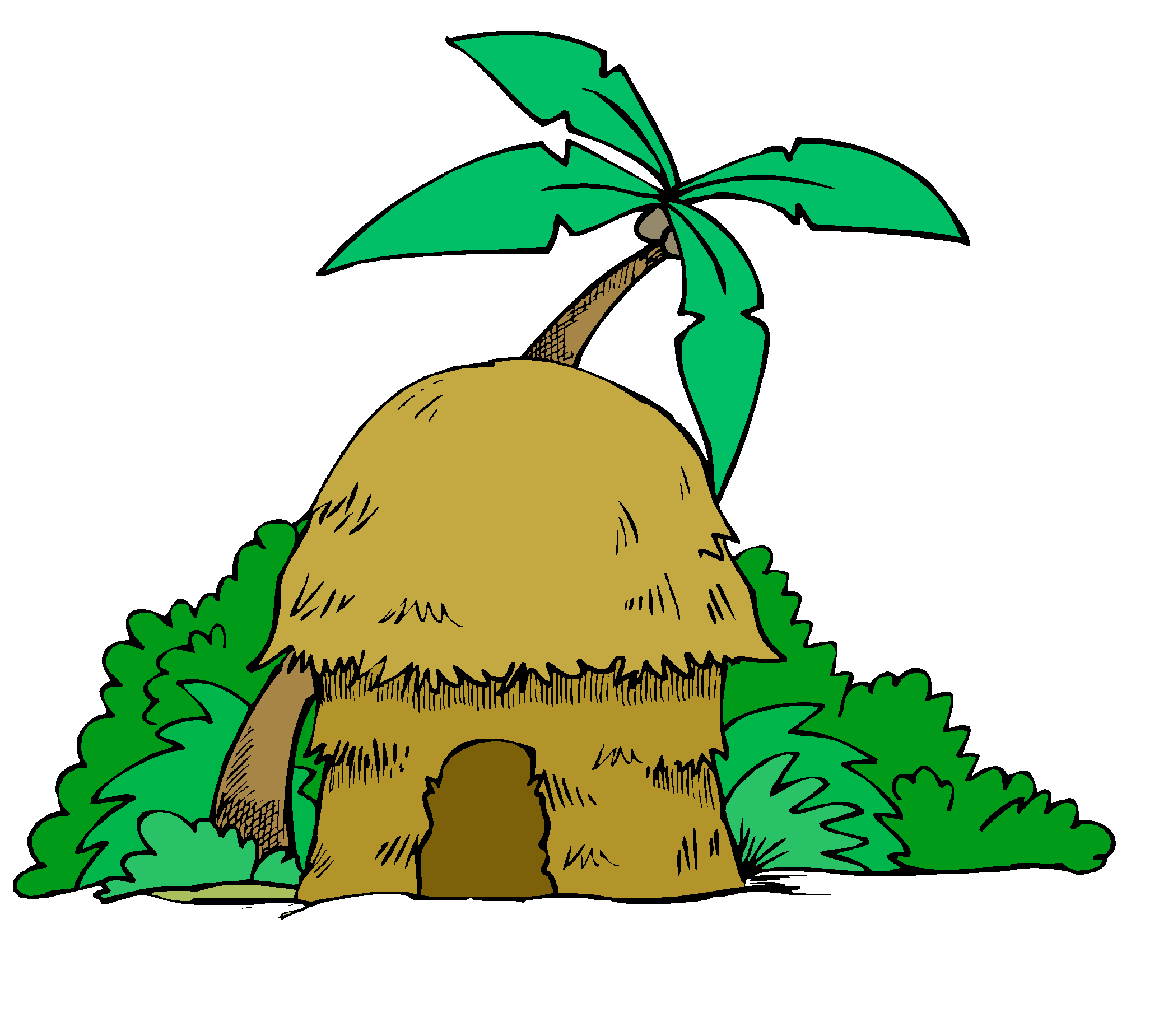 2094x1850 Jungle House Clipart