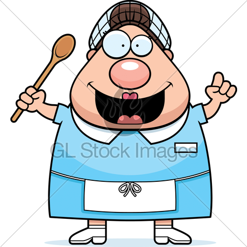 500x500 Cartoon Lunch Lady Idea Gl Stock Images