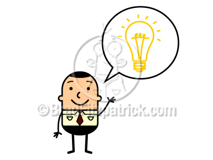 432x324 Cartoon Man With An Idea Lightbulb Clip Art Man With An Idea