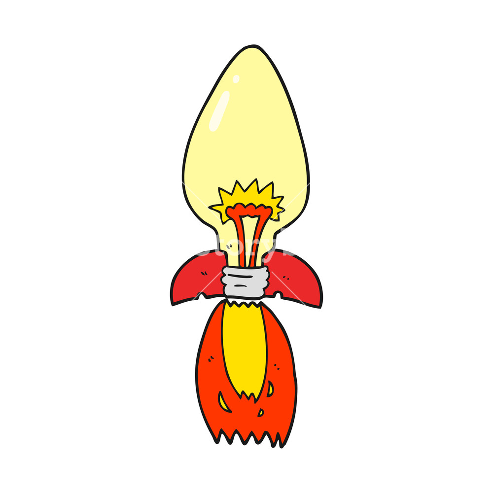 1000x1000 Freehand Drawn Cartoon Amazing Rocket Ship Of An Idea Royalty Free
