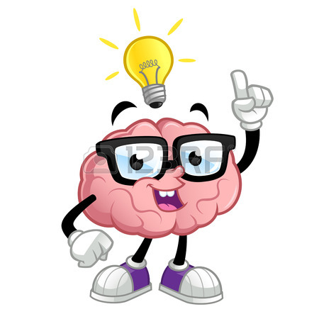 450x450 Brain Cartoon Character, I Have An Idea Royalty Free Cliparts