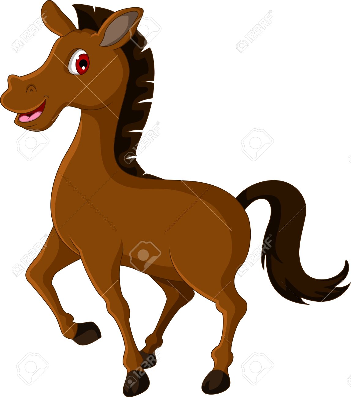 1148x1300 Cute Brown Horse Cartoon Royalty Free Cliparts, Vectors, And Stock