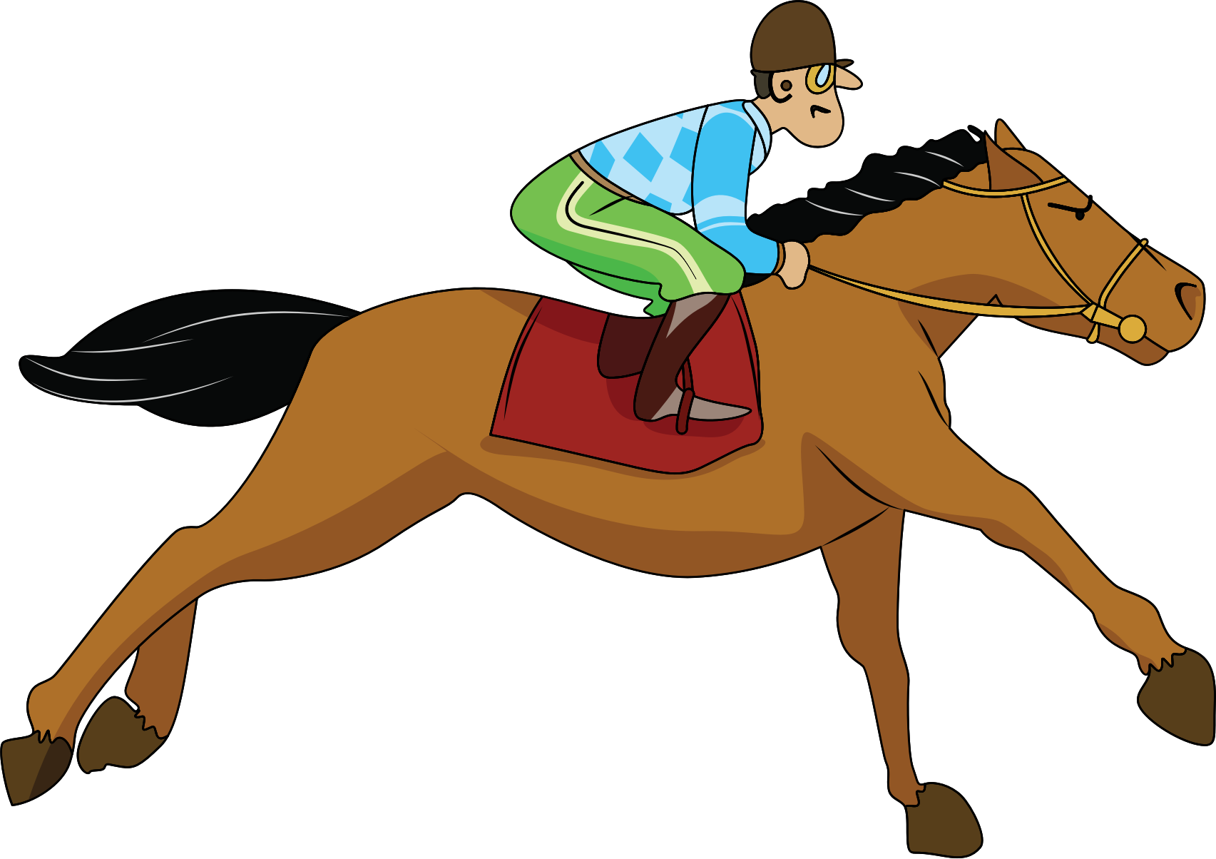 Printable Race Horse Clip Art