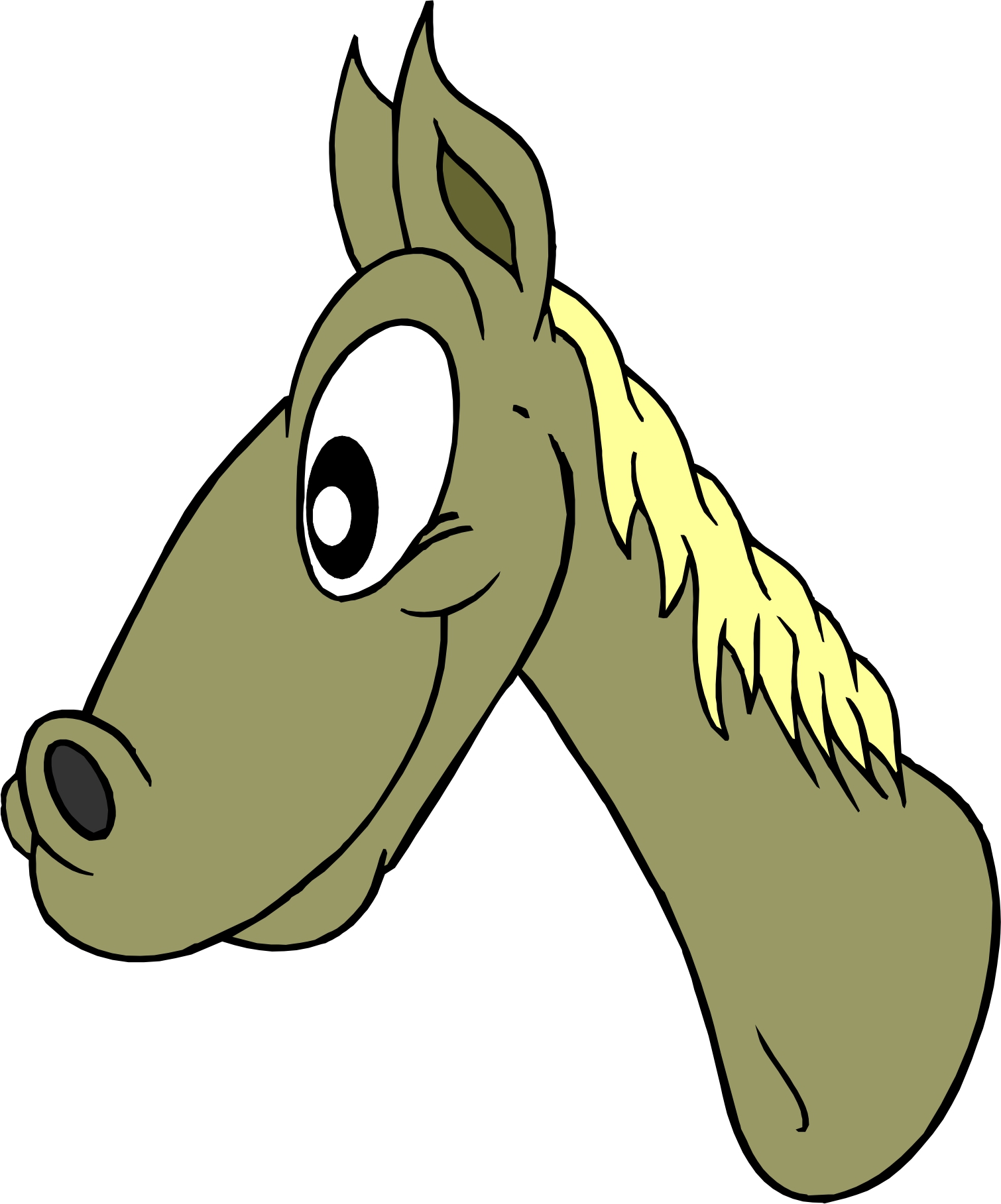 1510x1817 Horse Head Cartoon Horses Head Clipart Image