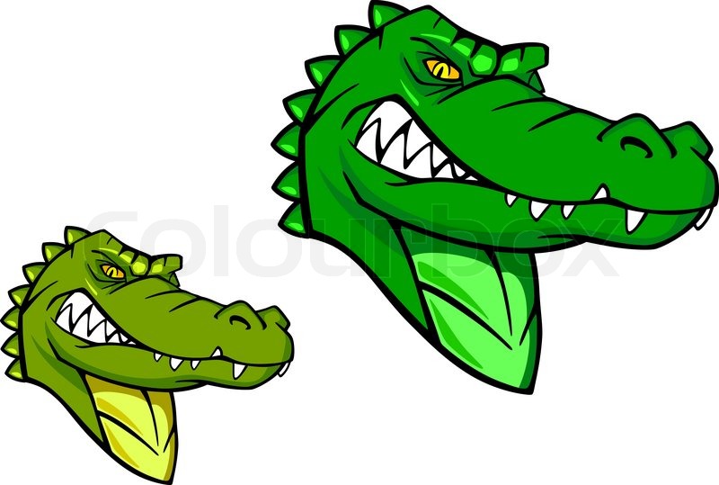 800x539 Wild Angry Alligator In Cartoon Design. Vector Illustration