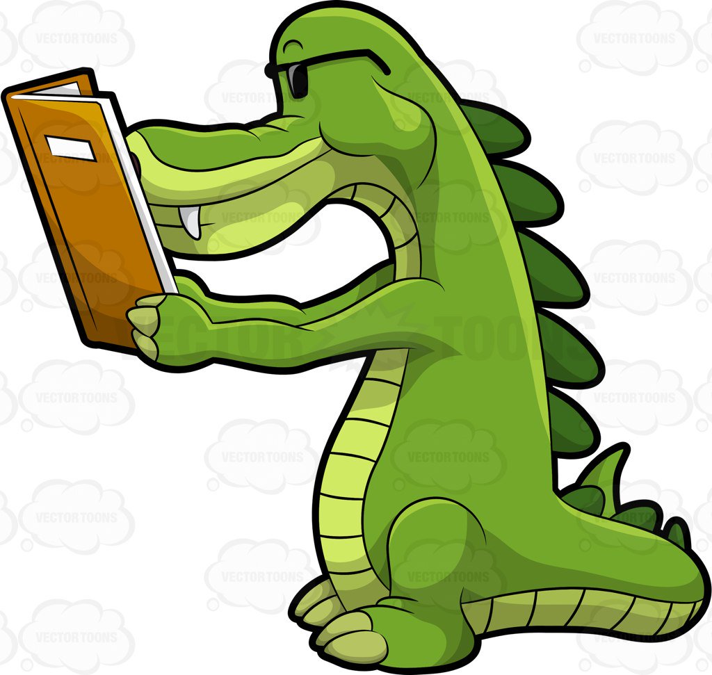 1024x971 Arthur The Alligator Reading A Book Cartoon Clipart