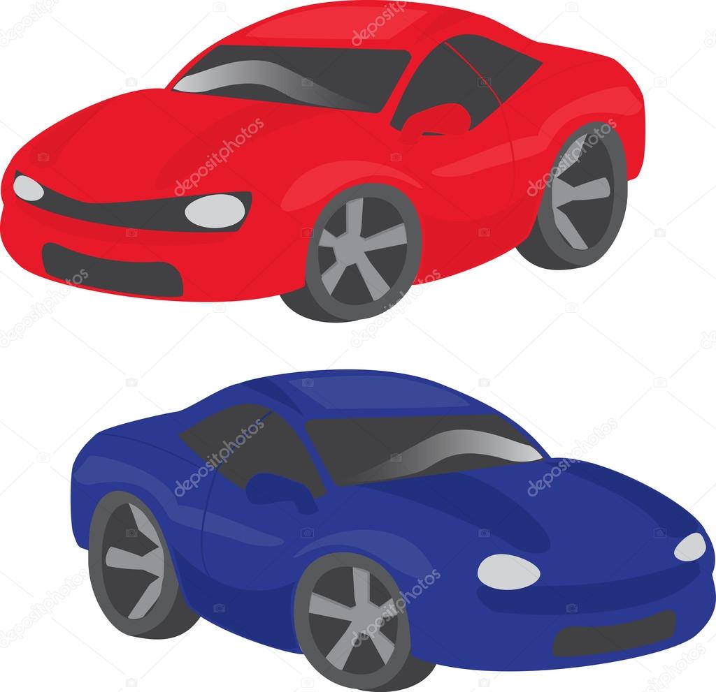1024x991 Two Cartoon Cars Stock Vector Ekazansk