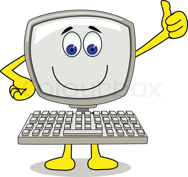 800x753 Computer Cartoon Stock Vector Colourbox