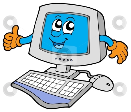 450x383 Computer Clipart Cartoon