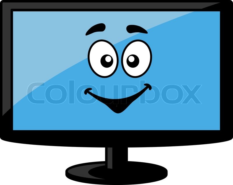 800x637 Television Screen Or Computer Monitor With A Big Happy Smiling
