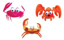 218x135 Cartoon Red Crab Premium Clipart