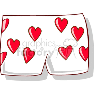 300x300 Royalty Free Boxer Shorts With Hearts On Them 136839 Vector Clip