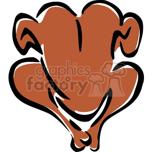 300x300 Royalty Free Cartoon Chicken Dinner 383142 Vector Clip Art Image