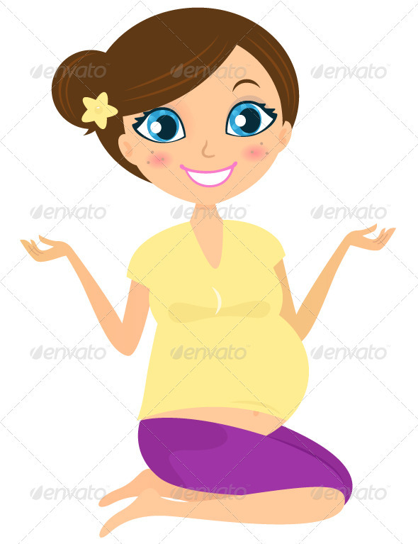 590x767 Pregnant Woman Cartoon Clipart 1878976