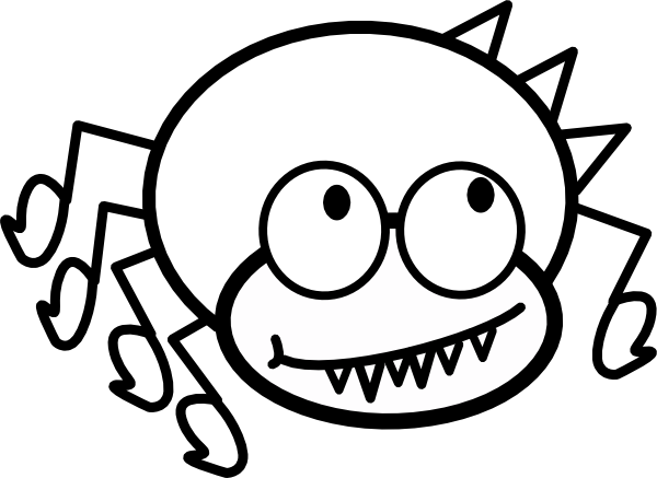 600x437 Cartoon Spider Clip Art