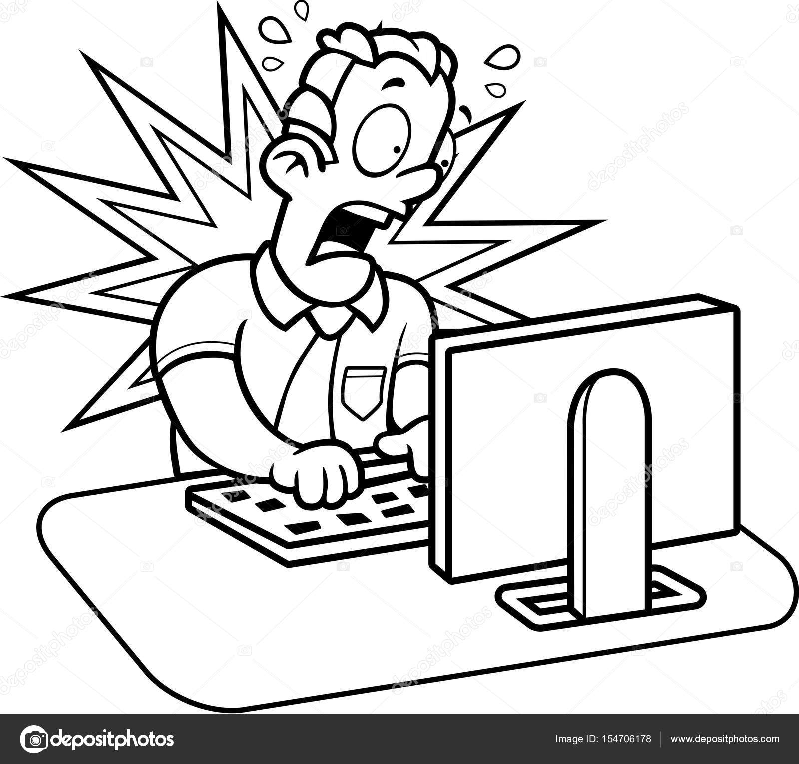 1600x1529 Cartoon Work Stress Stock Vector Cthoman