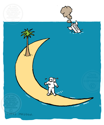 357x430 Moon Cartoons Desert Island