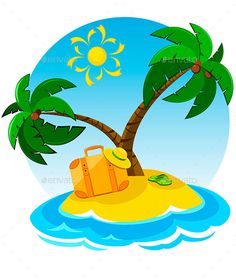 236x280 Cartoon Tropical Exotic Island In Ocean.top View Island Sprite