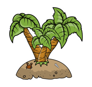 300x284 Cartoon Island In Sea