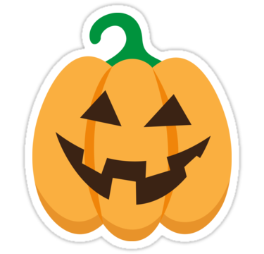 375x360 Cute Jack O Lantern Halloween Sticker. Halloween