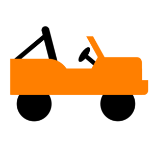 300x279 Orange Jeep Clip Art