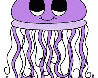 340x270 Jellyfish Clip Art Etsy