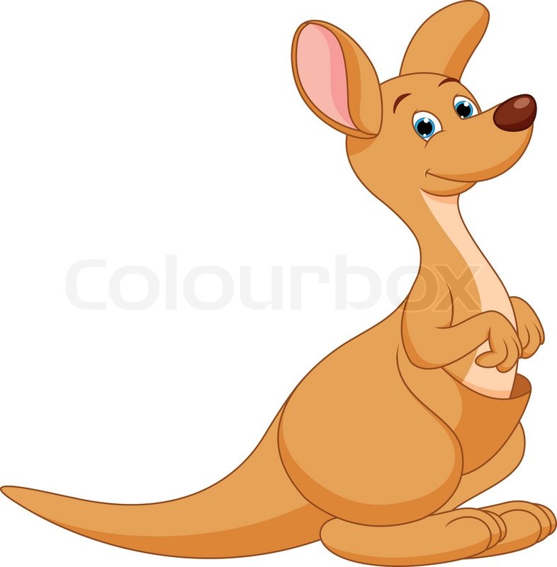 786x800 Illustration Of Kangaroo Cartoon Stock Vector Colourbox