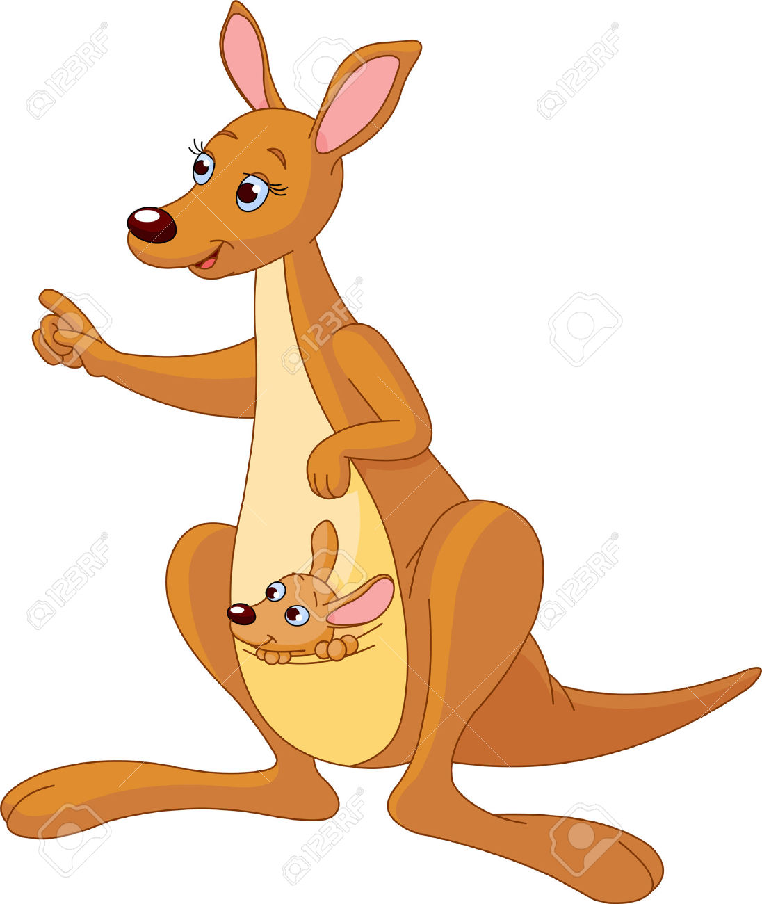 1096x1300 Kangaroo Clipart Mother And Baby
