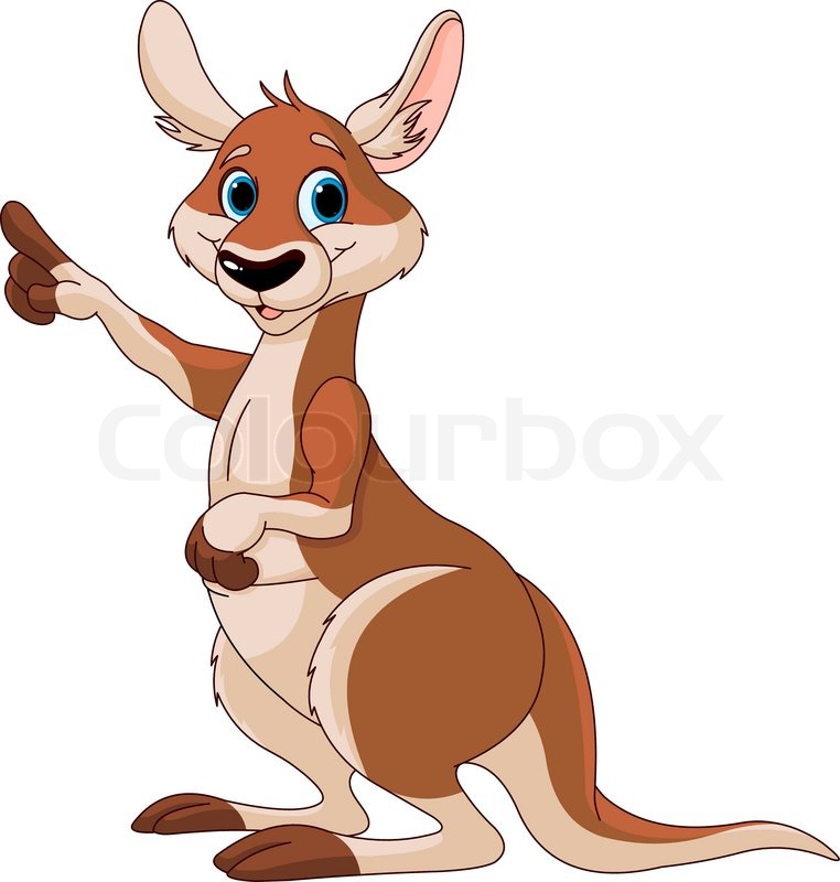 762x800 Cartoon Kangaroo Stock Vector Colourbox