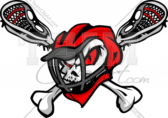 590x415 Lacrosse Skull Clipart Image.