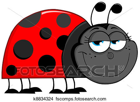 450x329 Clipart Of Ladybug Cartoon Character K8834324