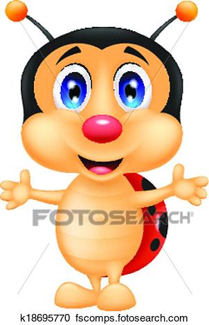 302x470 Clipart Of Happy Ladybug Cartoon K18695770
