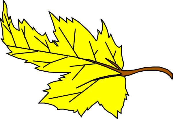 600x412 Yellow Leaf Clip Art