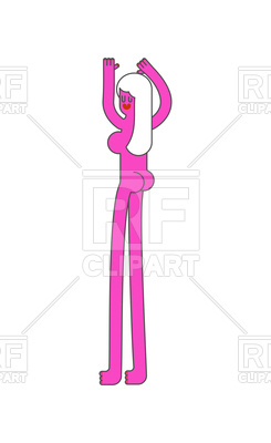 245x400 Beautiful Sexy Cartoon Girl. Model With Long Legs. Royalty Free