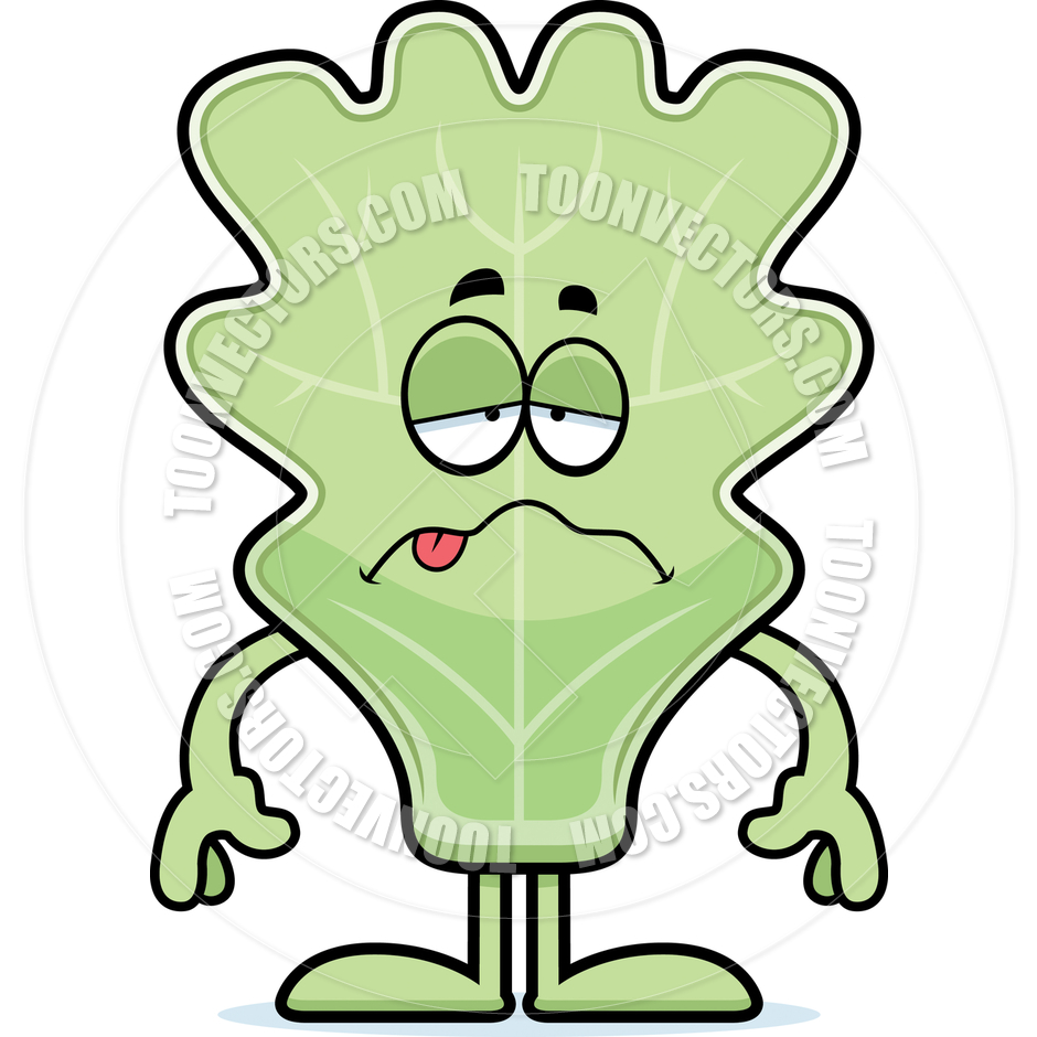 940x940 Sick Cartoon Lettuce Leaf By Cory Thoman Toon Vectors Eps