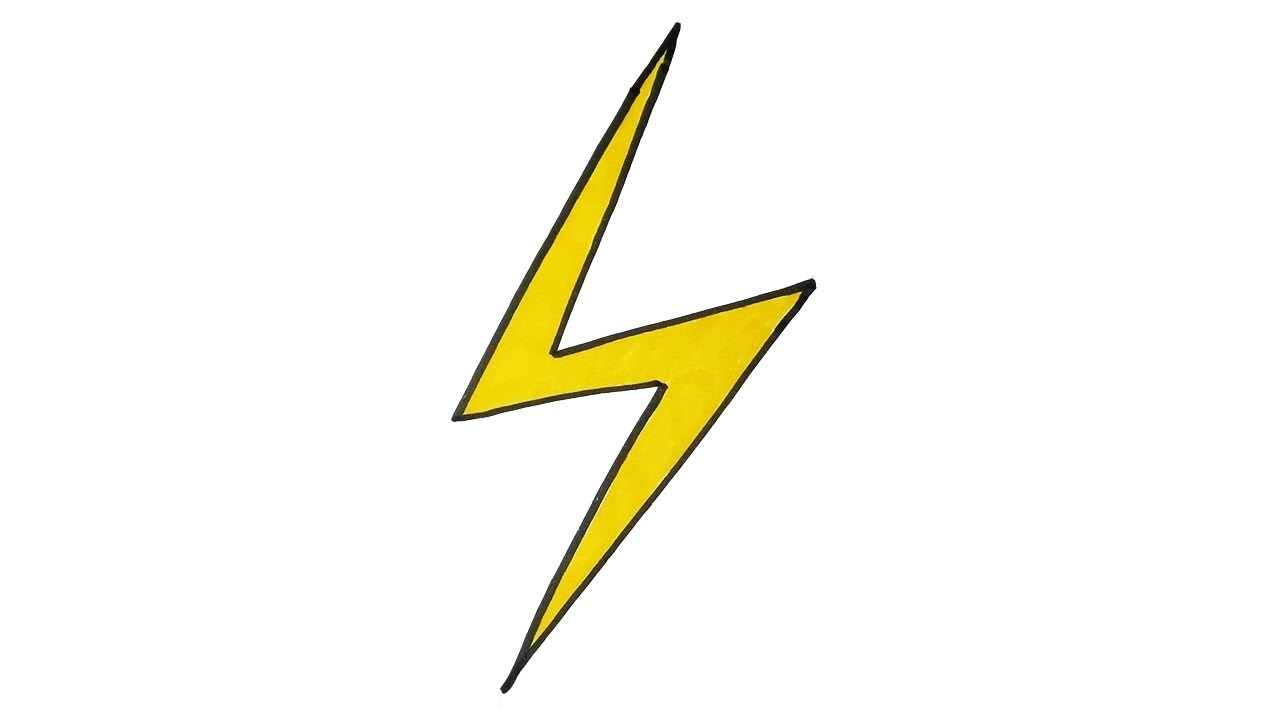 1280x720 Drawing A Lightning Bolt How To Draw A Cartoon Lightning Bolt