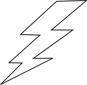 300x294 Lightning Bolt Stencil Clipart