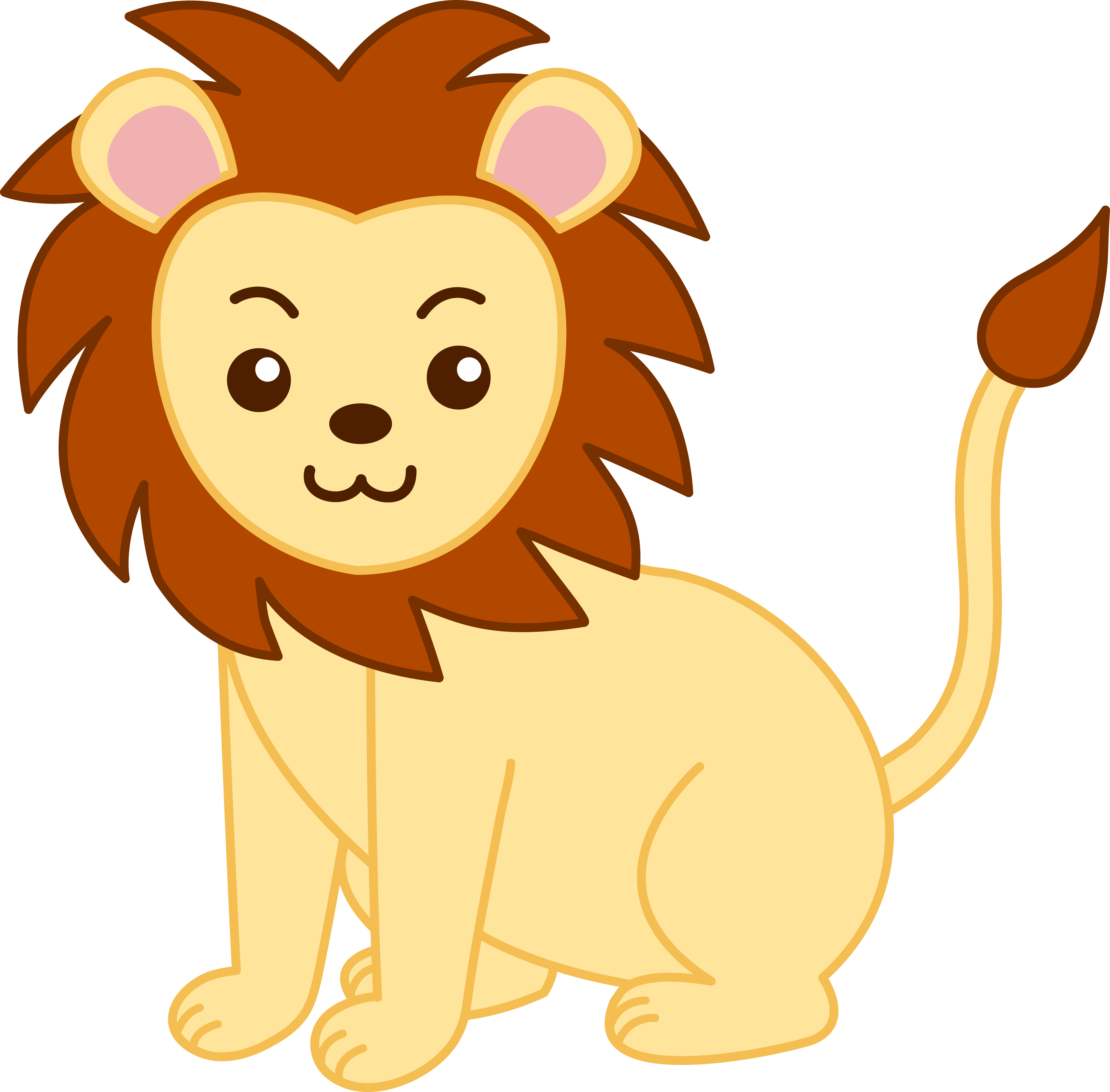 5171x5087 Little Golden Lion Clip Art