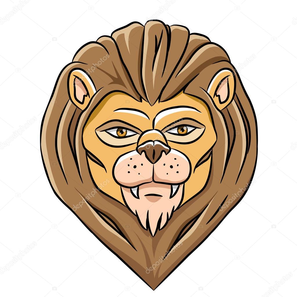 1024x1024 Cartoon Lion Head Stock Vector Cidepix
