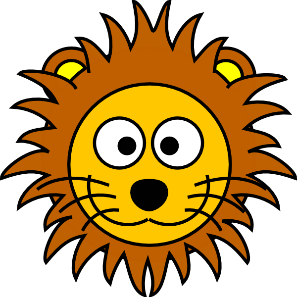 600x600 Cartoon Golden Lion 2 Clip Art