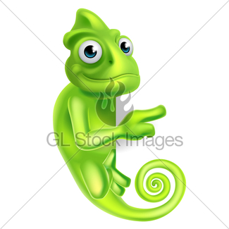 325x325 Cartoon Chameleon Gl Stock Images
