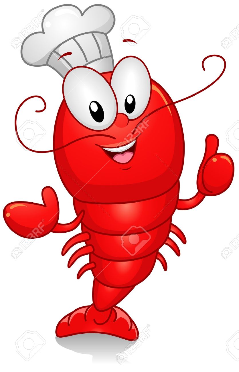 835x1300 Illustration Of A Lobster Character Dressed As A Chef Stock Photo