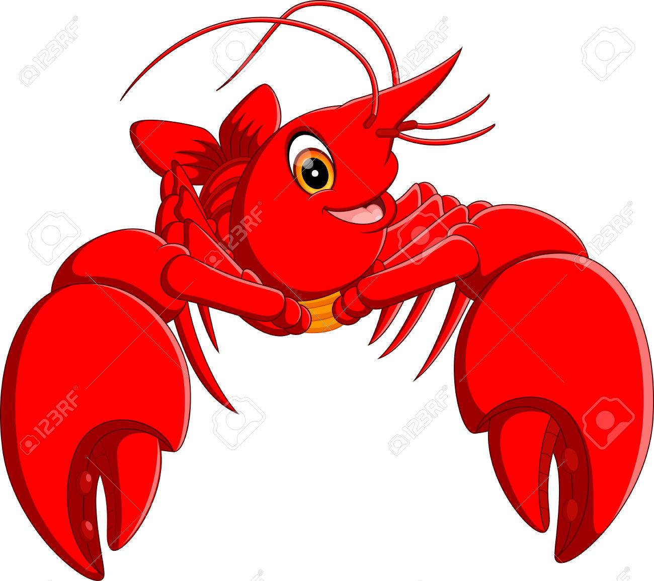1300x1155 Illustration Of Cute Lobster Cartoon Royalty Free Cliparts
