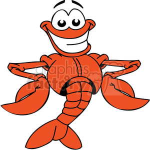 300x300 Royalty Free Funny Cartoon Lobster 377216 Vector Clip Art Image