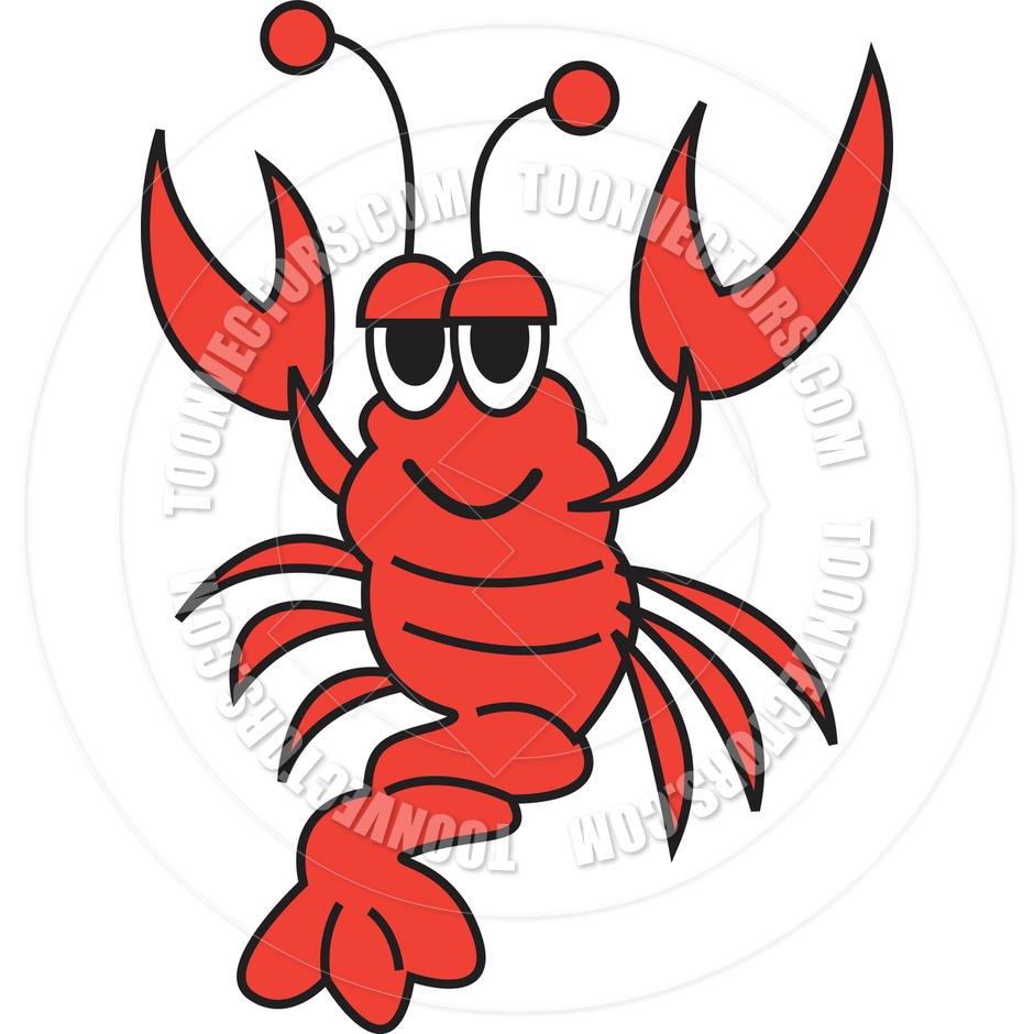 940x940 Cartoon Lobster Vector Illustration By Clip Art Guy Toon Vectors