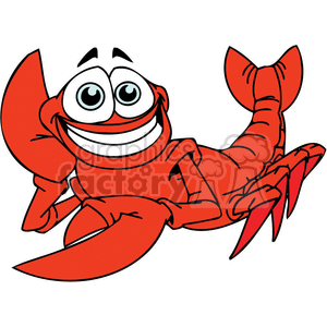 300x300 Royalty Free Lobster Posing 377386 Vector Clip Art Image