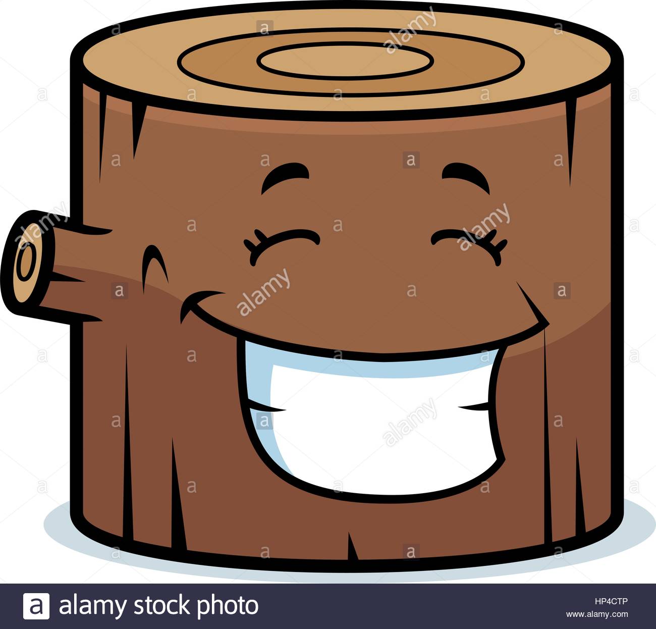 1300x1246 A Cartoon Wood Log Happy And Smiling Stock Vector Art